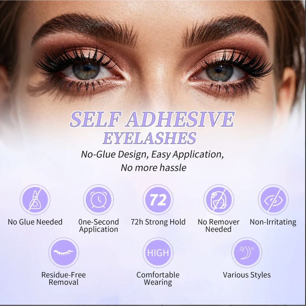 Glue-Free Black Cluster Eyelash Set 100 Pcs 10–16mm + Tweezer | Natural Look - Picture 7 of 9